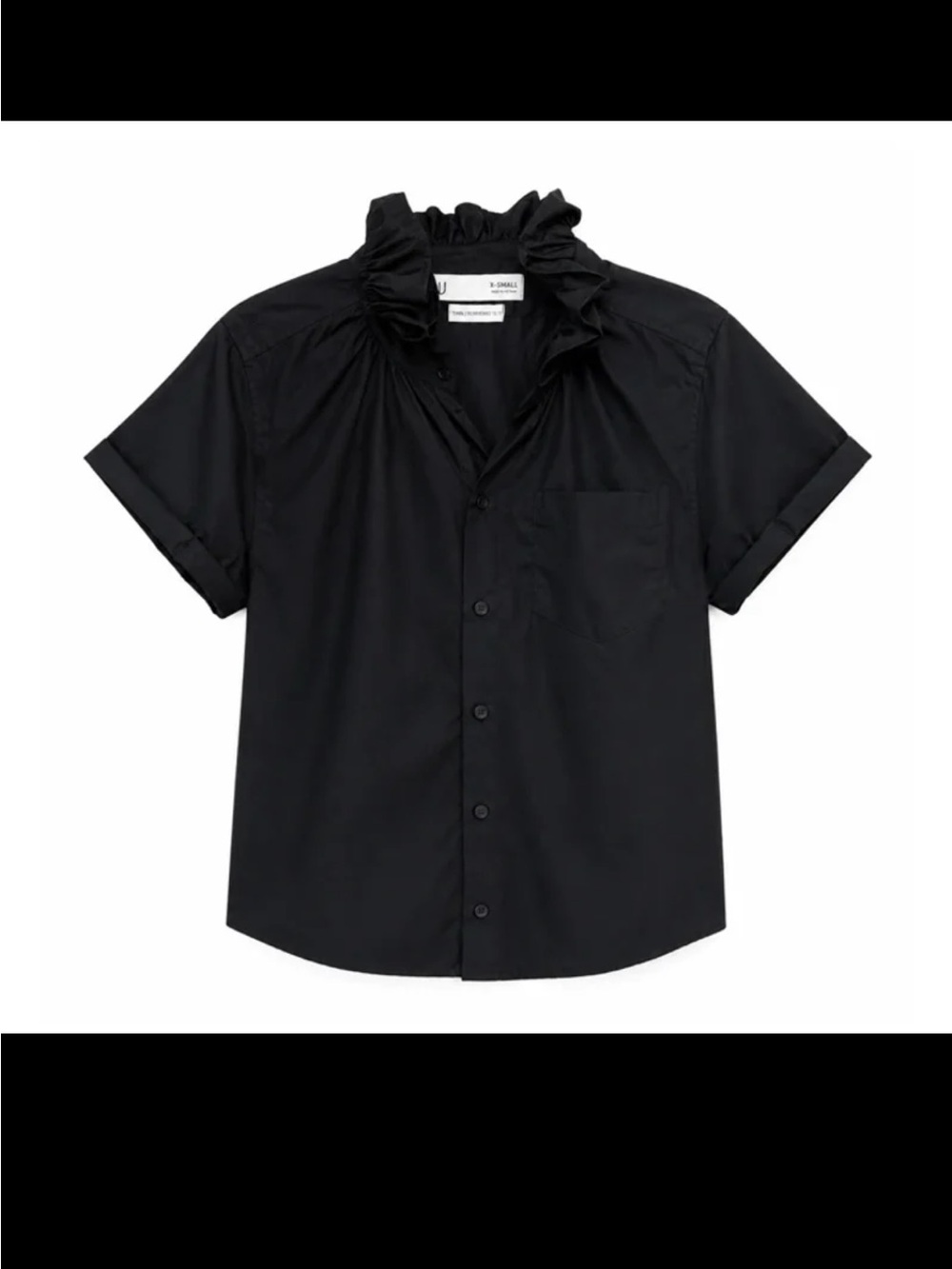 Kate McHale Jensen KMJ Quarantini Boyfriend Fit Blouse in Black Size Small - Picture 1 of 12